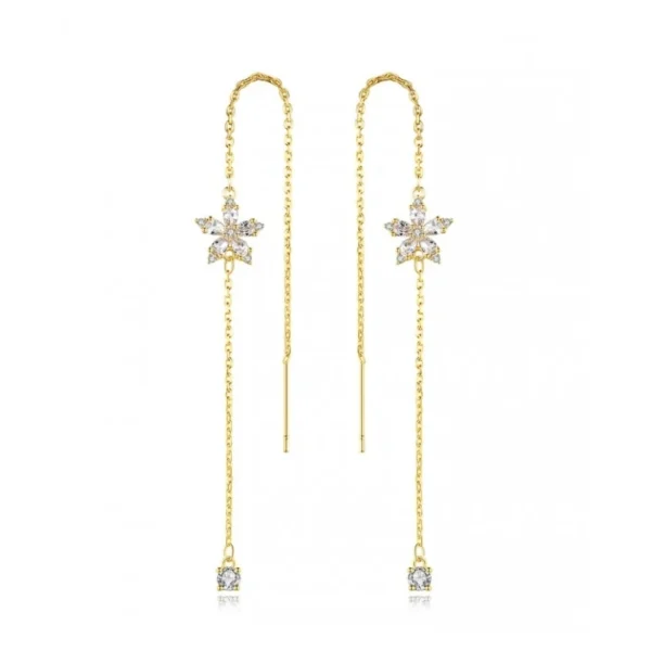 Snowflake crystal earrings - Image 4