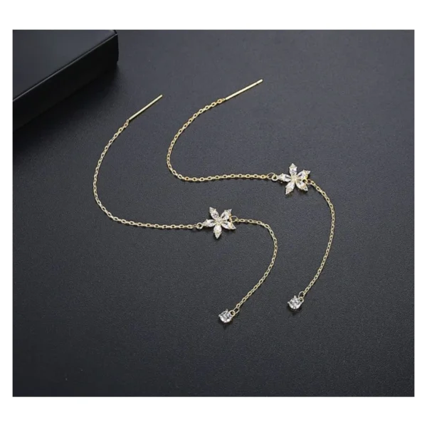 Snowflake crystal earrings - Image 3